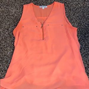 Salmon dress top